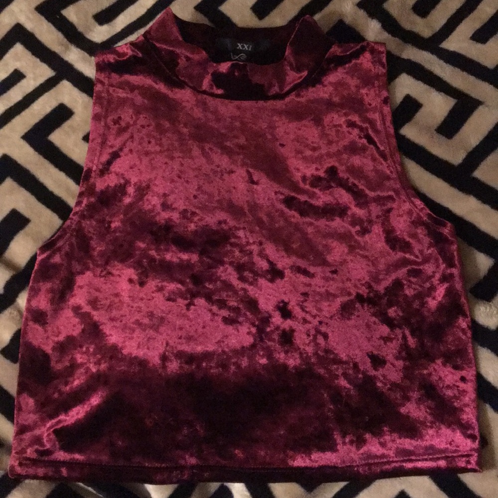 Velvet crop tank top super cute!!